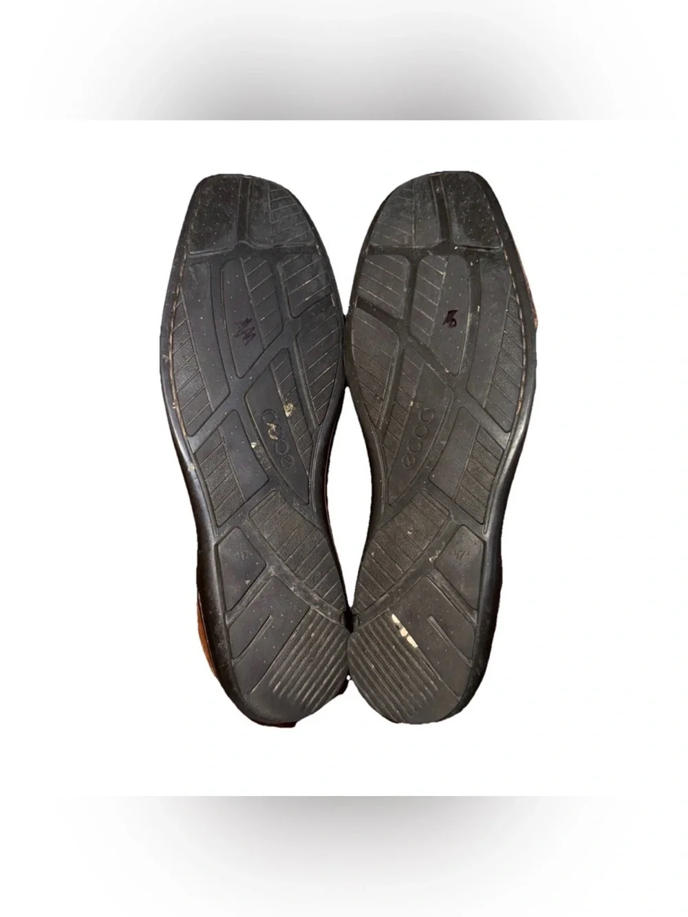 Ecco Men's 47 EU (13 US)‎ Brown Woven Venetian Loafers Rubber Sole Latex Leather